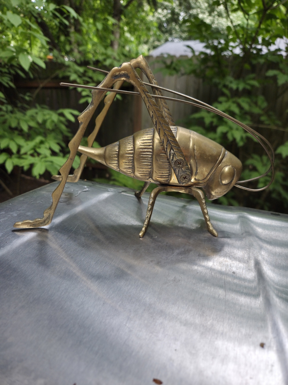 Vintage-Brass Grasshopper...1.28 Lbs. Time To Re-home Fu!!!!!!!